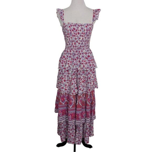 Anthropologie Dresses & Skirts - Abel the Label Floral Maxi Dress Womens Size XS Purple Secret Romance Tiered